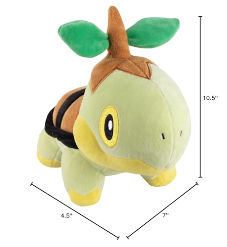 Pokémon 8" Turtwig Plush - Officially Licensed - Diamond and Pearl Starter Figure - Authentic Soft Stuffed Animal Toy - Easter Basket Stuffer Gift for Kids, Boys, Girls - 2+