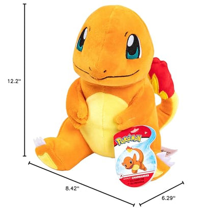 Pokemon 8" Plush Starter 3-Pack Charmander, Squirtle, Bulbasaur - Generation 1 Figure Set - Officially Licensed - Stuffed Animal Toy - Easter Basket Stuffer Gift for Kids, Boys, Girls - 2+