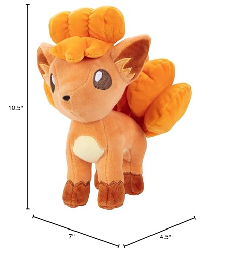 Pokemon Vulpix 8" Plush - Officially Licensed - Generation One Figure - Authentic Soft Stuffed Animal Toy - Easter Basket Stuffer Gift for Kids, Boys, Girls - 2+