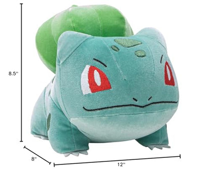 Pokémon Bulbasaur Select Velvet Plush - 8-Inch Bulbasaur Plush with Unique Velvet Fabric and Authentic Details