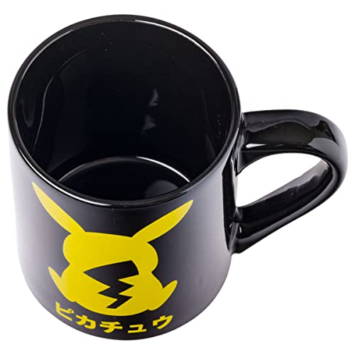 Silver Buffalo Pokemon Pikachu Katakan Silo Ceramic Mug, 14 Ounces