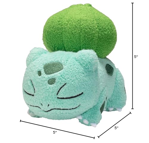 Pokémon 5" Sleeping Squirtle, Charmander, Bulbasaur Starter Plush 3-Pack - Officially Licensed - Authentic Soft Stuffed Animal Toy Figure Set - Easter Basket Stuffer Gift for Kids, Boys, Girls - 2+