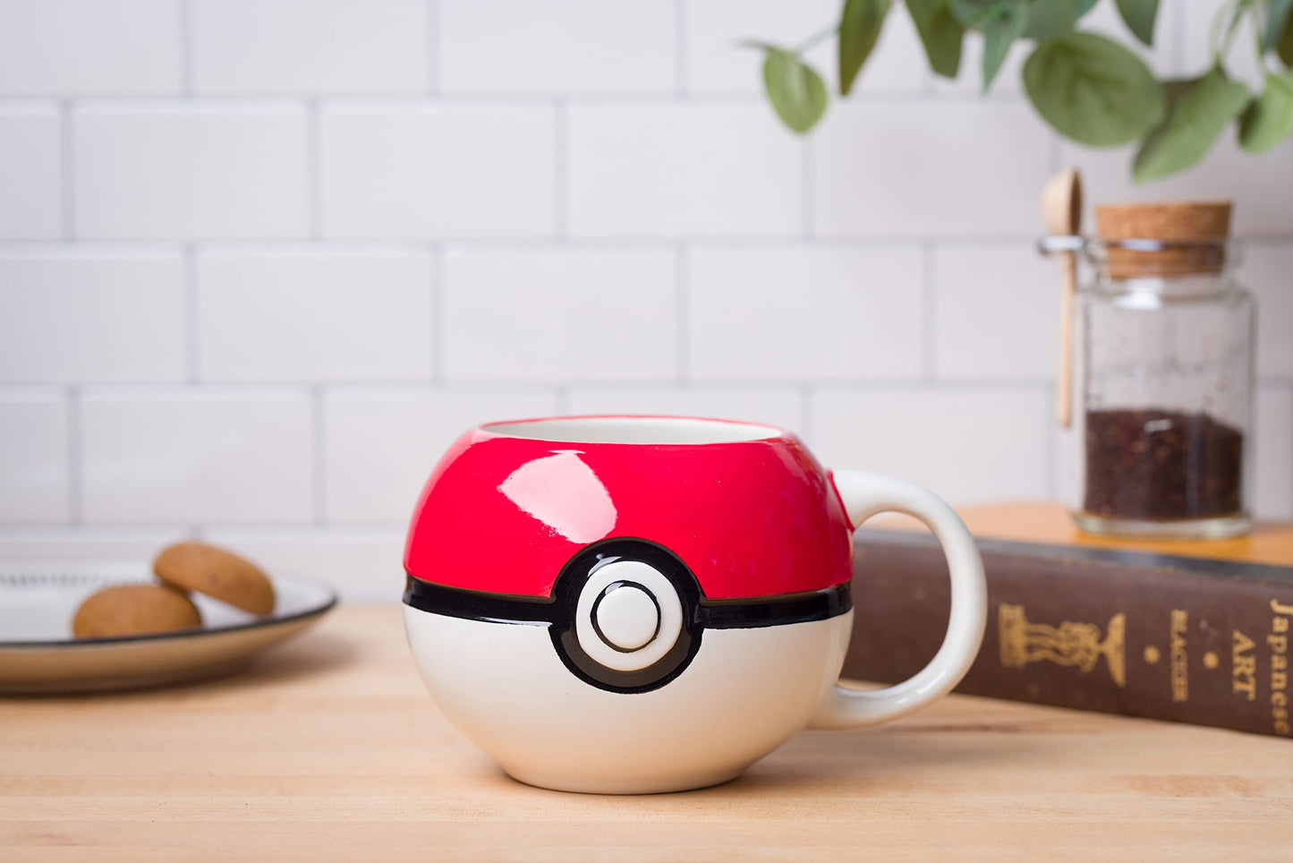 Silver Buffalo Pokemon Pokeball Ceramic 3D Sculpted Mug, 20 Ounces