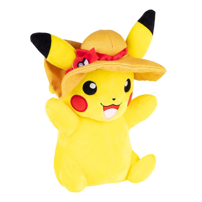 Pokemon 8" Pikachu Plush with Hat Accessory - Officially Licensed Limited Edition - Authentic Soft Stuffed Animal Toy Figure - Easter Basket Stuffer Gift for Kids, Boys, Girls - 2+