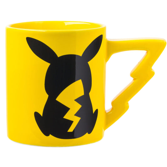 Silver Buffalo Pokémon Pikachu with Lightening Bolt Sculpted Handle Ceramic Mug, 20-Ounces