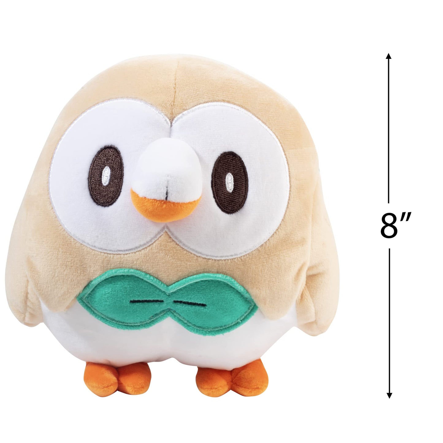 Pokemon Legends: Arceus 8" Rowlet Plush - Officially Licensed - Authentic Soft Stuffed Animal Toy Figure - Easter Basket Stuffer Gift for Kids, Boys, Girls - 2+