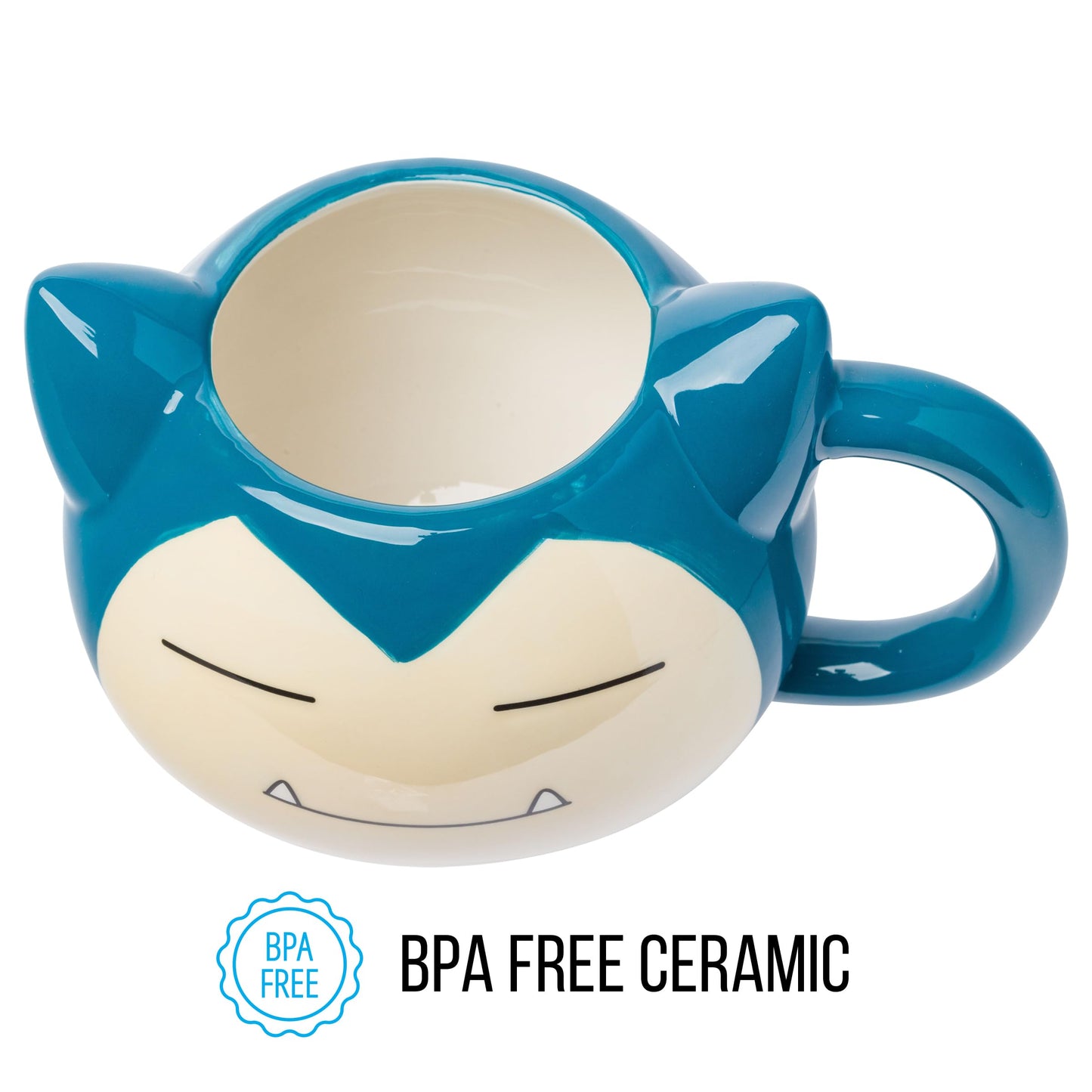 Silver Buffalo Pokemon Snorlax Face Ceramic 3D Sculpted Mug, 20 Ounces