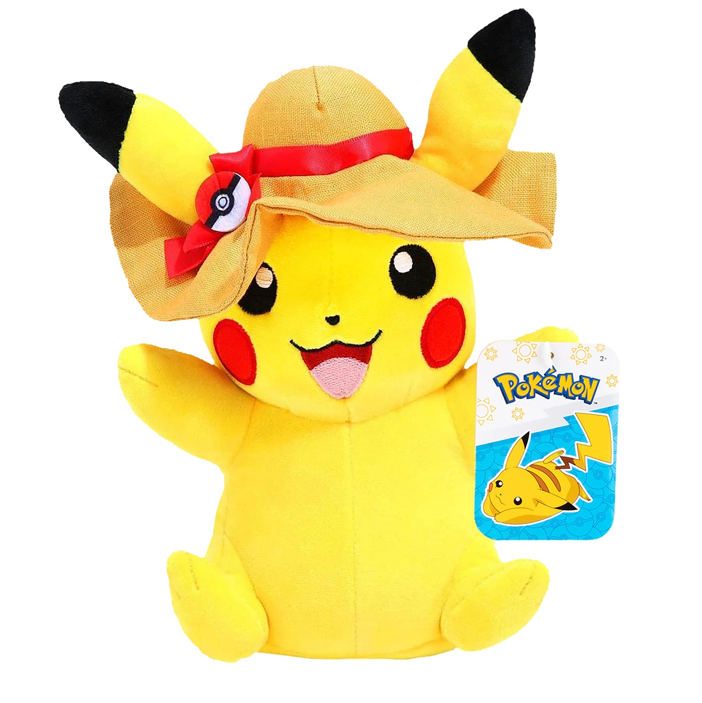 Pokemon 8" Pikachu Plush with Hat Accessory - Officially Licensed Limited Edition - Authentic Soft Stuffed Animal Toy Figure - Easter Basket Stuffer Gift for Kids, Boys, Girls - 2+