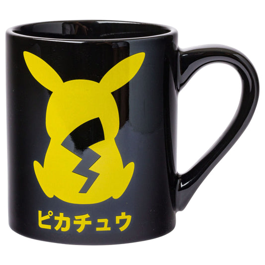 Silver Buffalo Pokemon Pikachu Katakan Silo Ceramic Mug, 14 Ounces