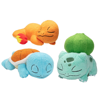 Pokémon 5" Sleeping Squirtle, Charmander, Bulbasaur Starter Plush 3-Pack - Officially Licensed - Authentic Soft Stuffed Animal Toy Figure Set - Easter Basket Stuffer Gift for Kids, Boys, Girls - 2+