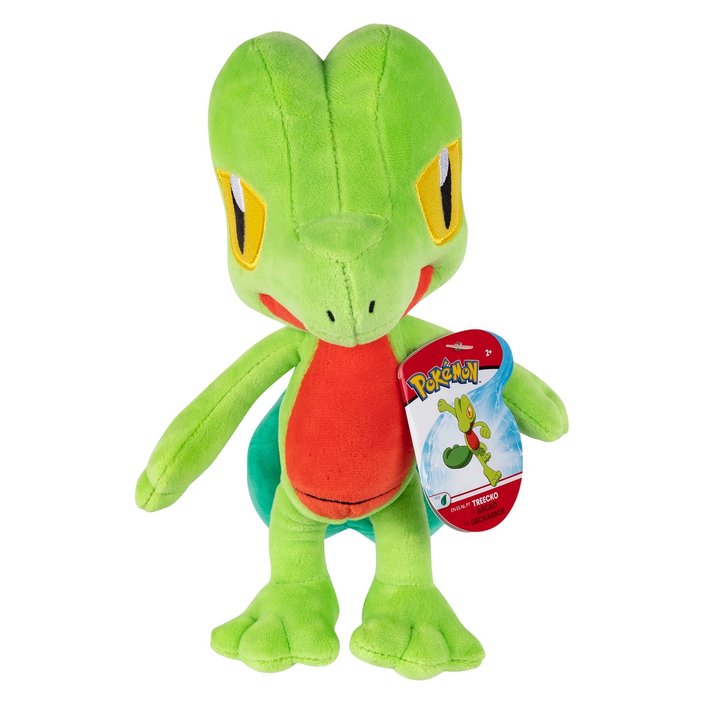 Pokemon 8" Treecko Plush - Officially Licensed - Ruby and Sapphire Starter Figure - Authentic Soft Stuffed Animal Toy - Easter Basket Stuffer Gift for Kids, Boys, Girls - 2+