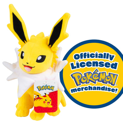 Pokémon 8" Jolteon Plush - Officially Licensed - Eevee Evolution Figure - Authentic Soft Stuffed Animal Toy - Easter Basket Stuffer Gift for Kids, Boys, Girls - 2+